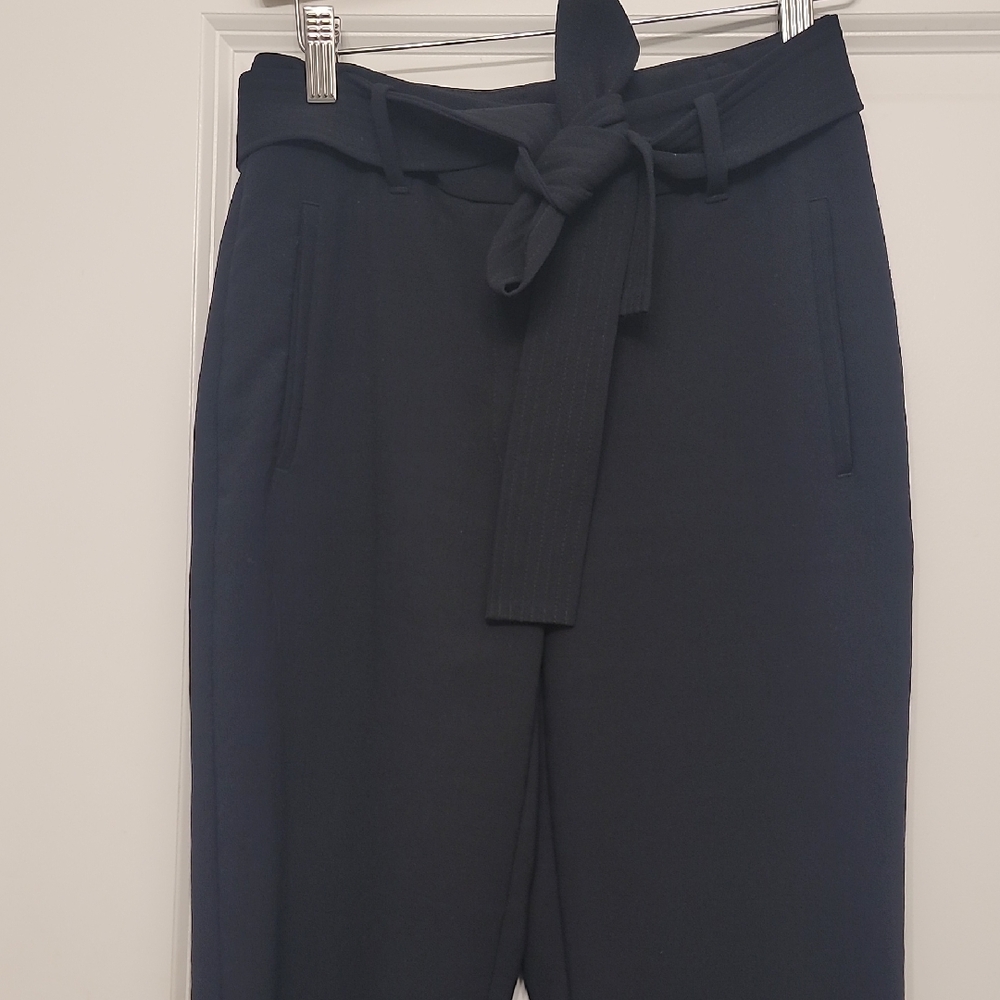 Wilfred Midnight Black Tie-Waist Trousers